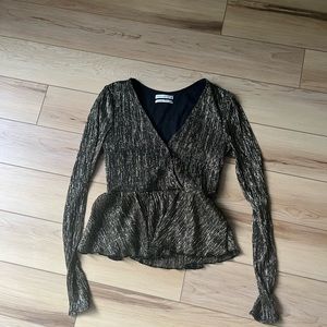 Urban Outfitter Peplum Long Sleeve Blouse